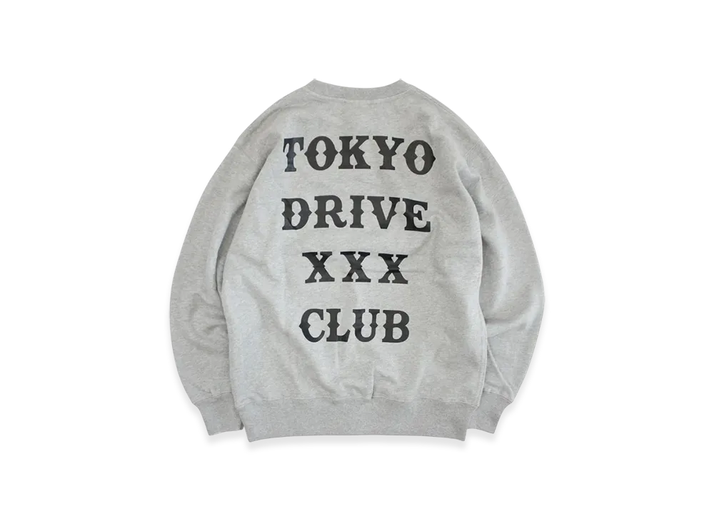GOD SELECTION XXX x Tokyo Drive Car Club Collaboration Sweatshirt "Grey"