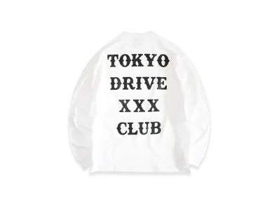 GOD SELECTION XXX x Tokyo Drive Car Club Collaboration Long Sleeve Tee "White"