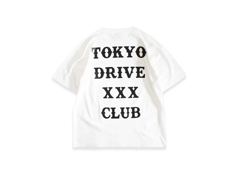 GOD SELECTION XXX x Tokyo Drive Car Club Collaboration Tee "White"