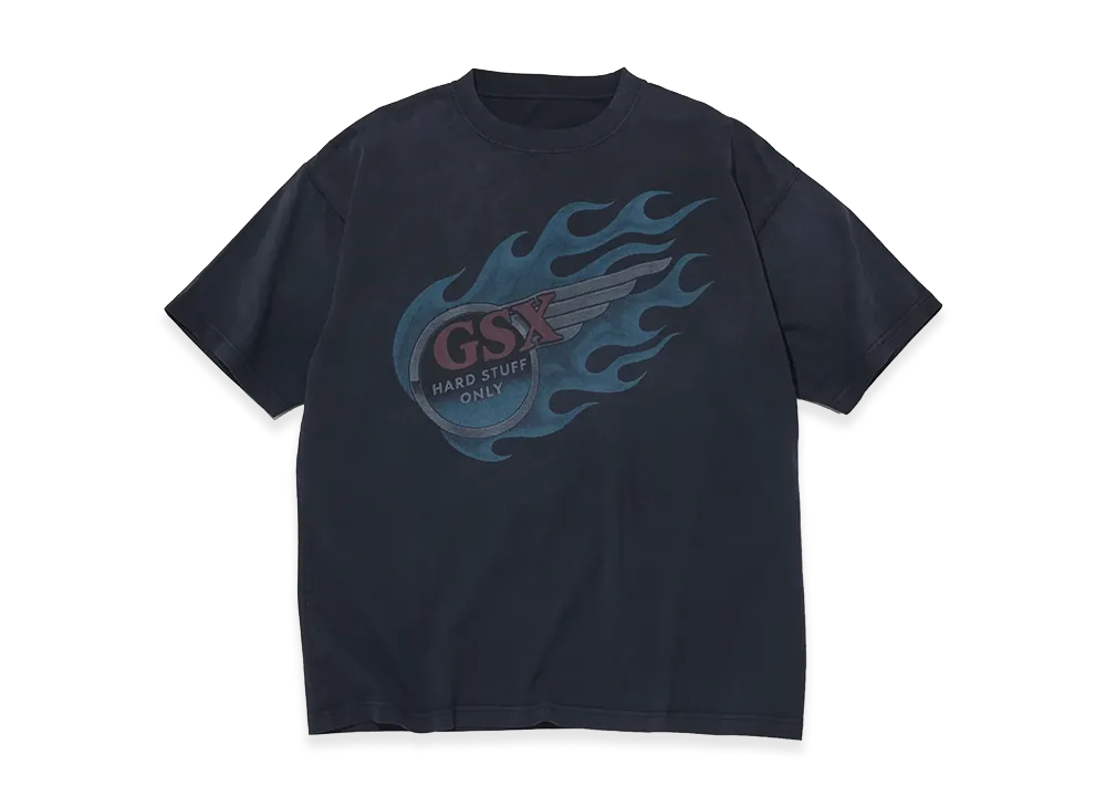 GOD SELECTION XXX Flame Blade Tee GSX-S26-ST-03 "Faded Black"