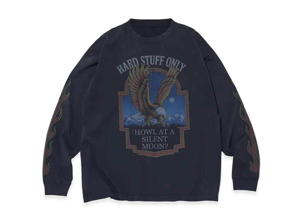 GOD SELECTION XXX Silent Moon Long Sleeve Tee GSX-S26-LT-01 "Faded Black"