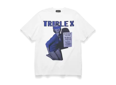 GOD SELECTION XXX TRIPLEX Block Letter Logo Photo Tee GX-S26-ST-10 "White"