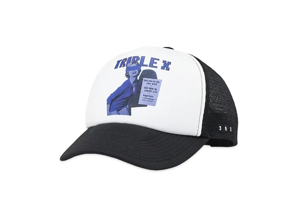 GOD SELECTION XXX TRIPLEX Block Letter Logo Mesh Cap GX-S26-HT-02 "White"