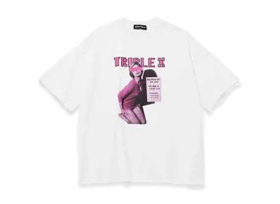 GOD SELECTION XXX Women's TRIPLEX Block Letter Logo Photo Big Tee GXL-S26-CS-05 "White"