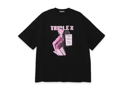 GOD SELECTION XXX Women's TRIPLEX Block Letter Logo Photo Big Tee GXL-S26-CS-05 "Black"