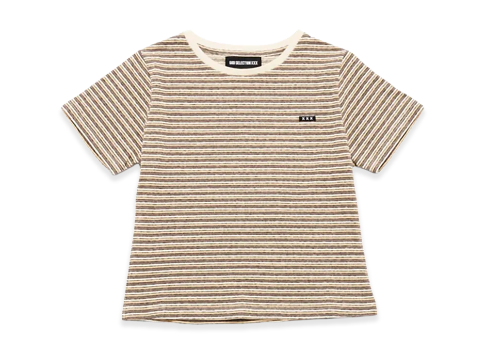GOD SELECTION XXX Women's Mini Box Logo Multi-Border Tee GXL-S26-CS-07 "Gray"