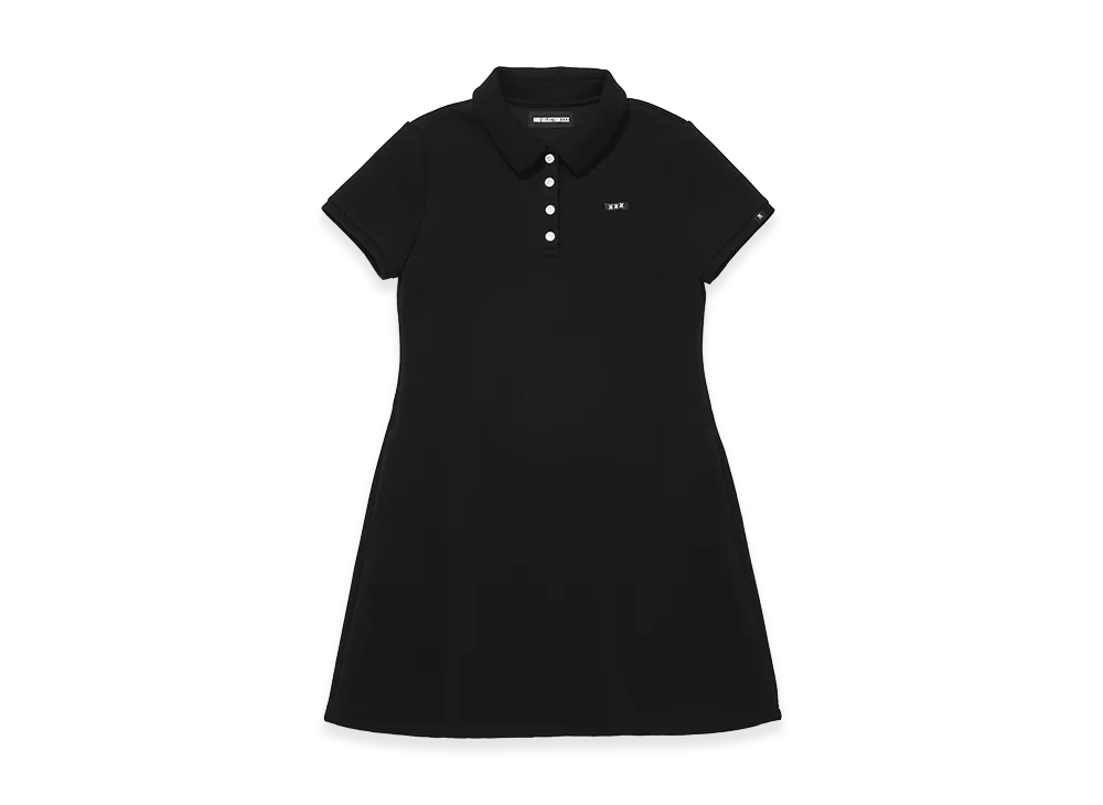 GOD SELECTION XXX Women's Mini Box Logo Polo One-Piece GXL-S26-OP-01 "Black"