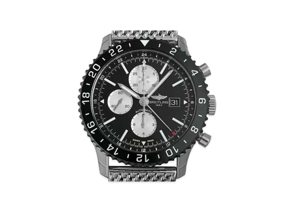 Breitling Chronoliner "Black/Stainless Steel"