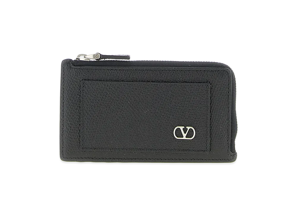 Valentino Garavani Vlogo Signature Coin Purse "Black"