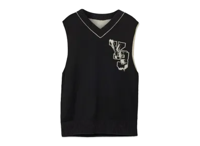 Y-3 Logo Knit Vest "Black/Off White"