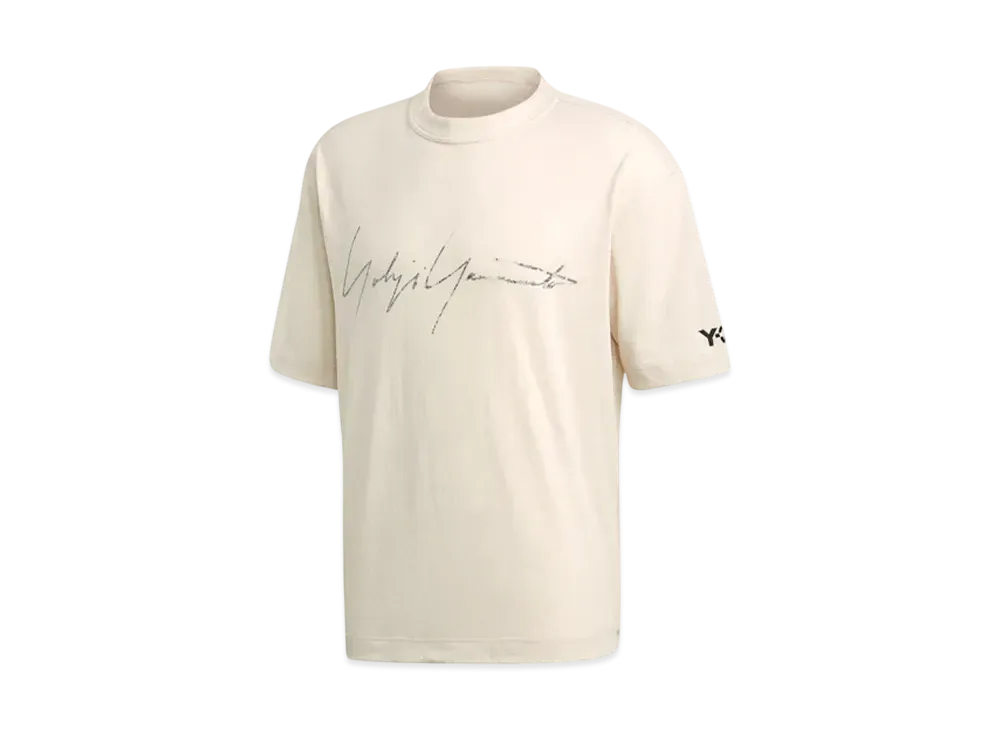 Y-3 Distressed Signature SS Tee "Off White"