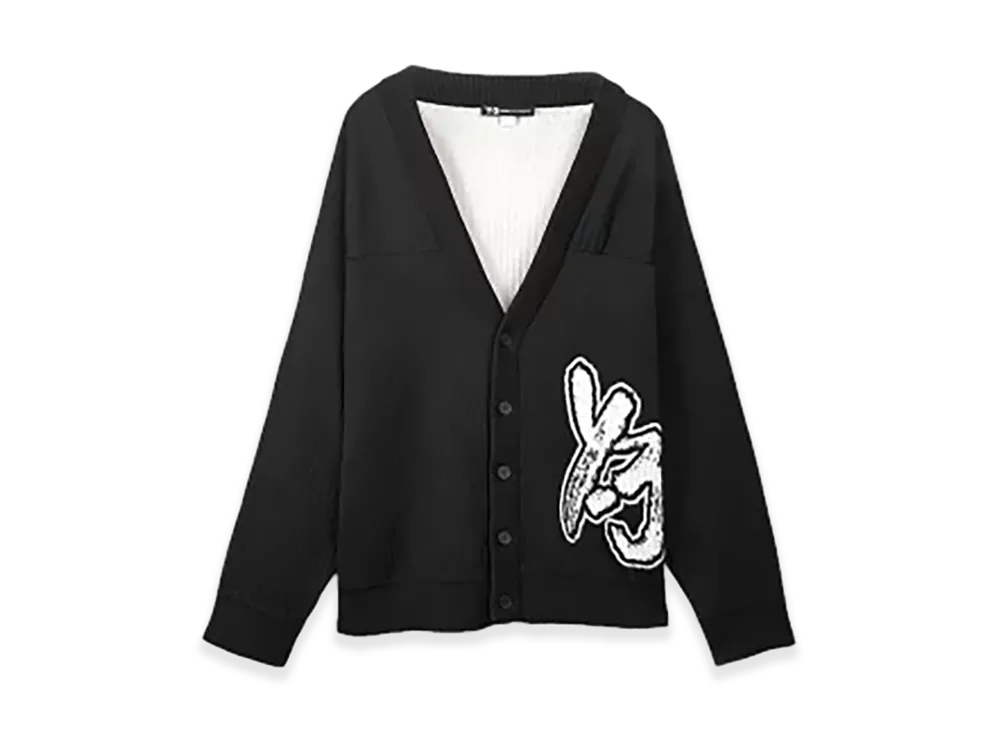 Y-3 Brushed Logo Oversized Knit Cardigan "Black"