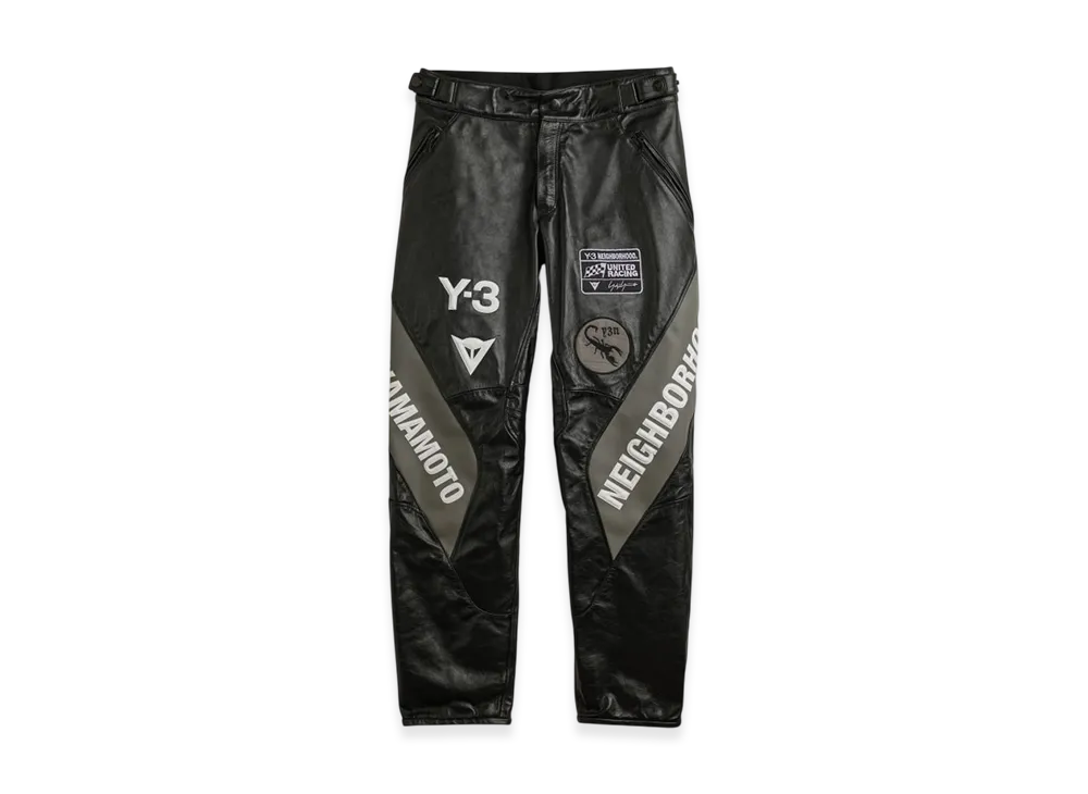 Y-3 x NEIGHBORHOOD Leather Racer Pants "Black"