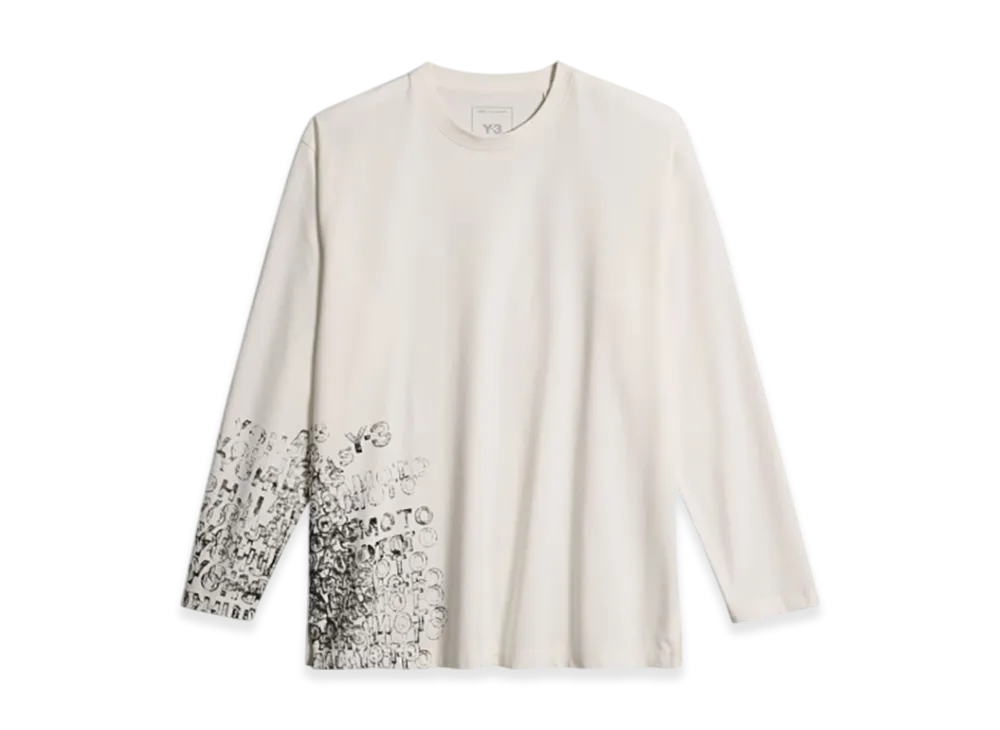 Y-3 GFX Long Sleeve Tee "Chalk White"