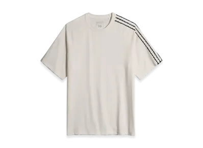 Y-3 Raw Edge 3 Stripes Short Sleeve Tee "Chalk White"