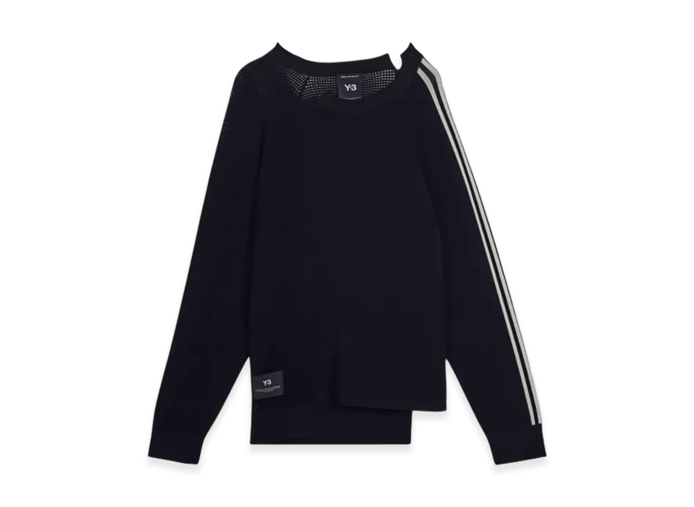 Y-3 Logo Knit Sweater "Black/Chalk White"