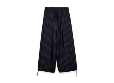 Y-3 Refined Wool Cropped Wide Leg Pants "Black/Chalk Pearl"