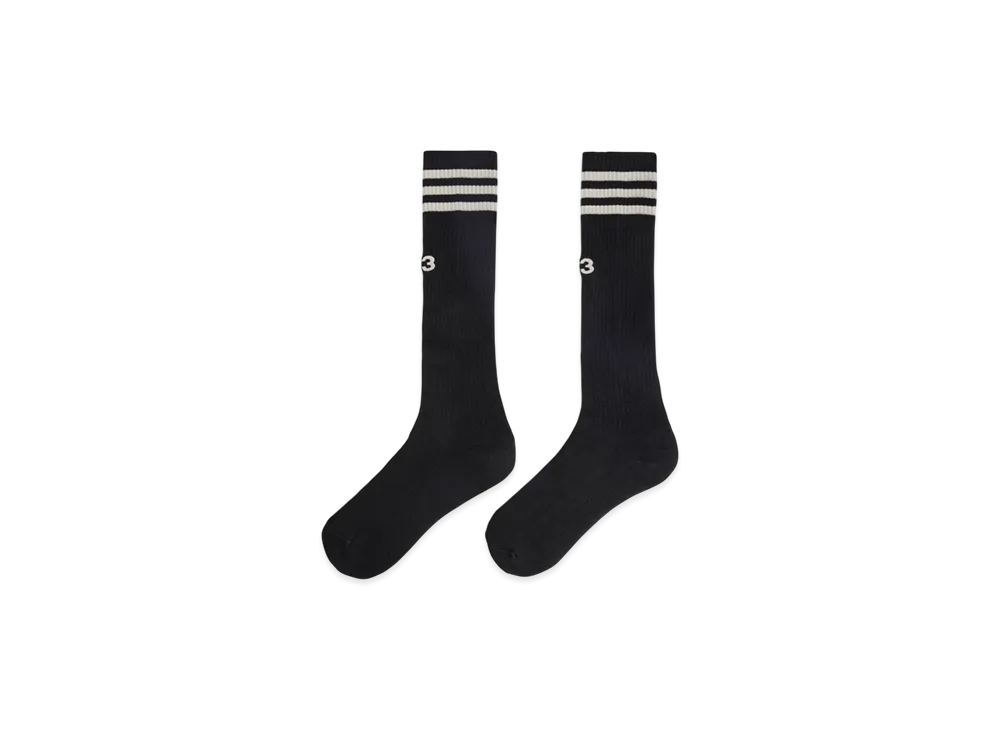 Y-3 Stripes High Socks "Black"