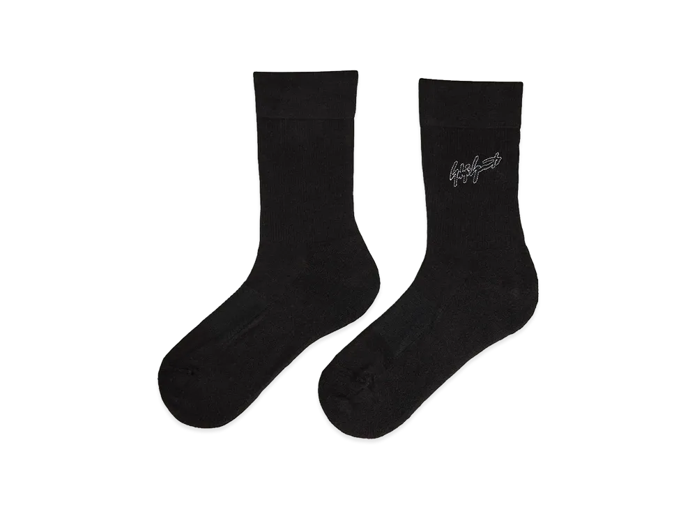 Y-3 Graphic Crew Socks "Black"