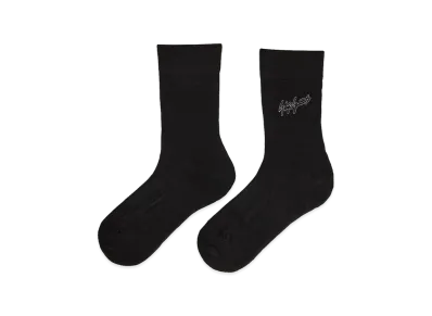 Y-3 Graphic Crew Socks "Black"
