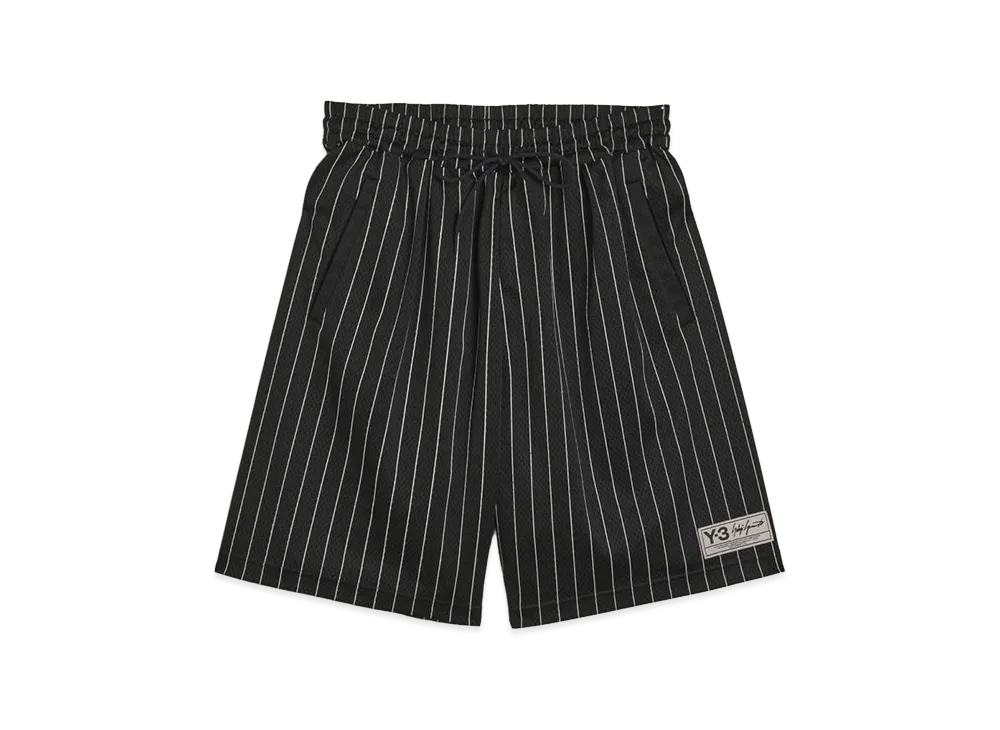 Y-3 Mesh Pinstripe Shorts "Black"