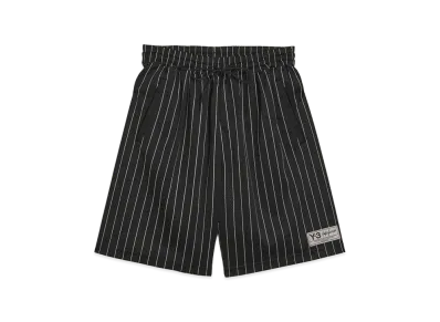 Y-3 Mesh Pinstripe Shorts "Black"