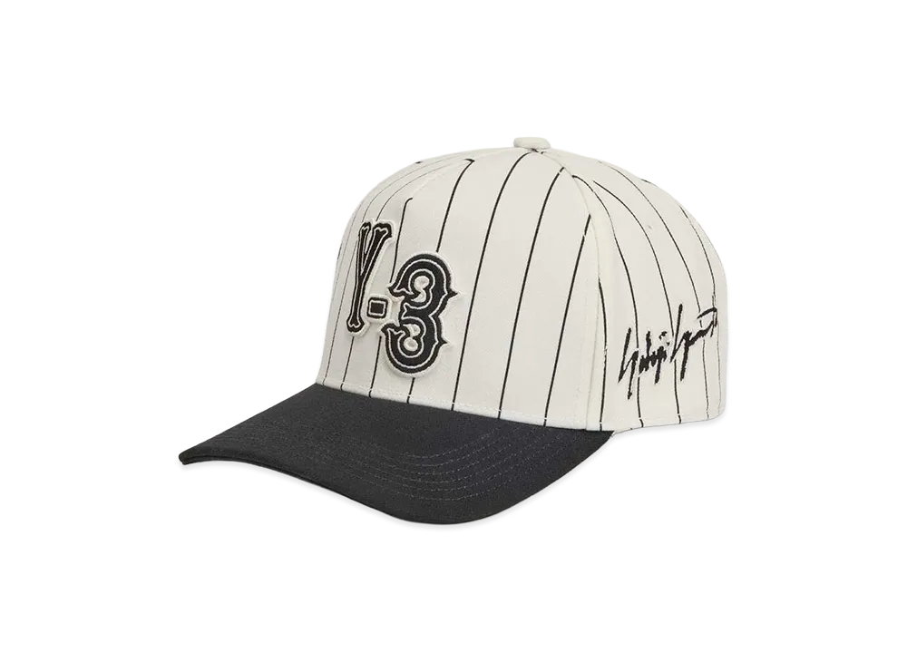 Y-3 Pinstripe Cap "White"