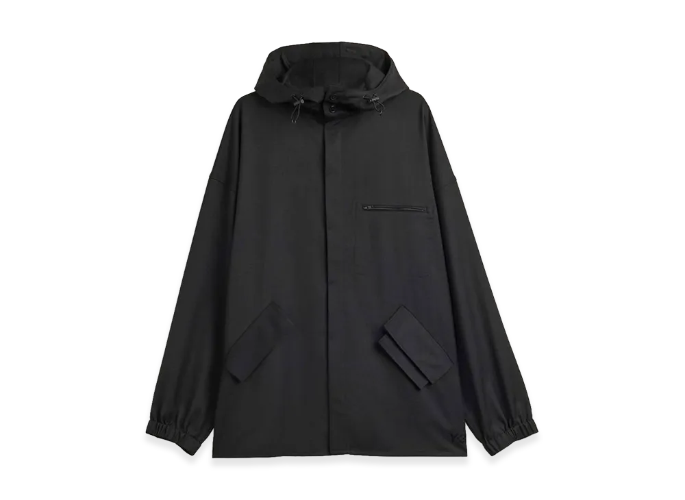 Y-3 Refined Wool Hooded Top 3-Stripes "Black"