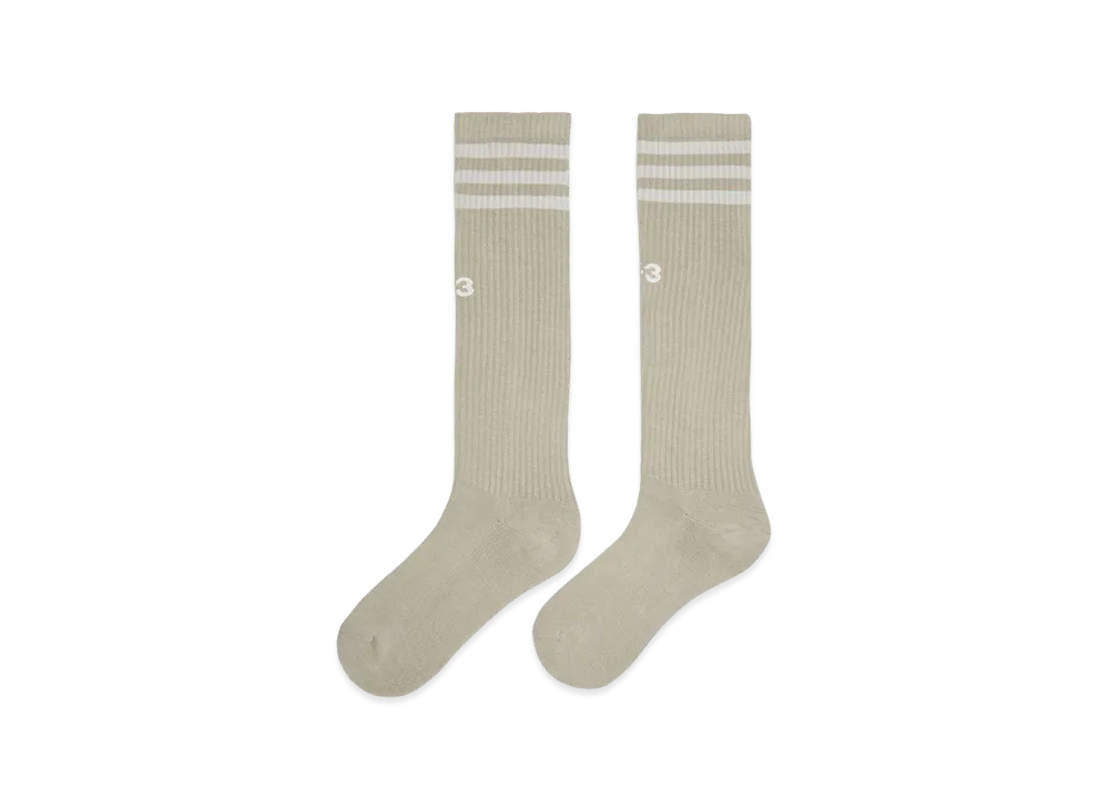 Y-3 Stripes High Socks "Light Brown"