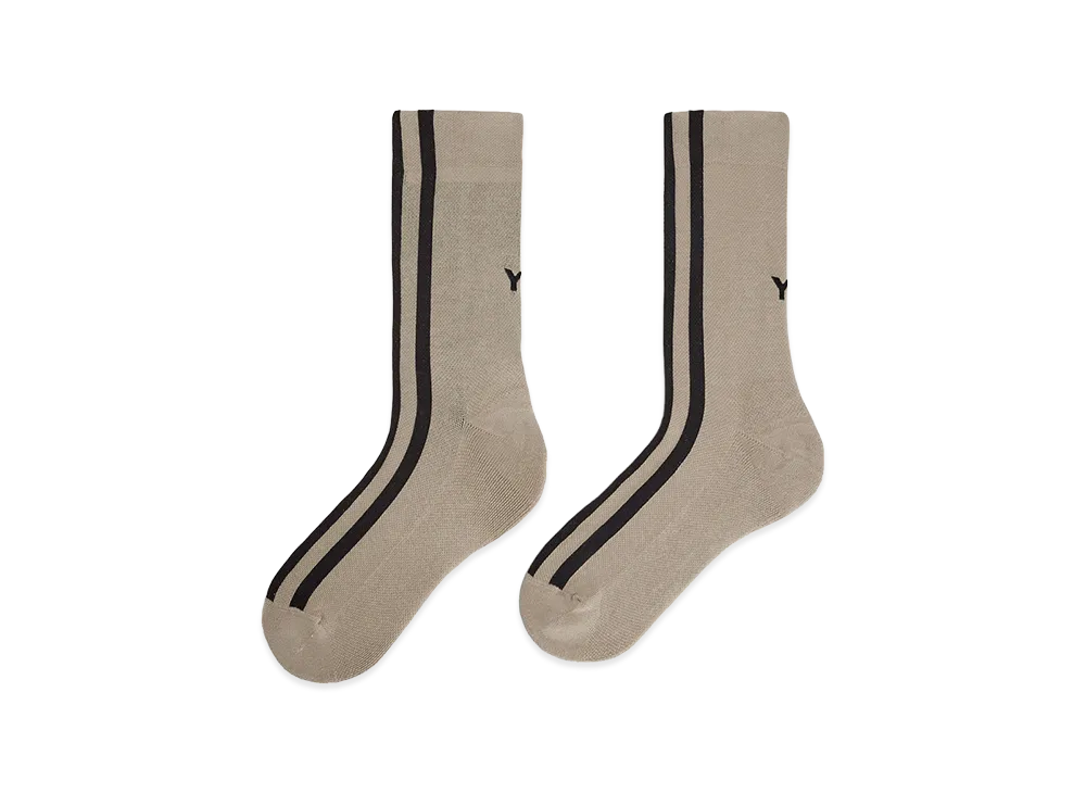 Y-3 Stripes Sock "Light Brown"