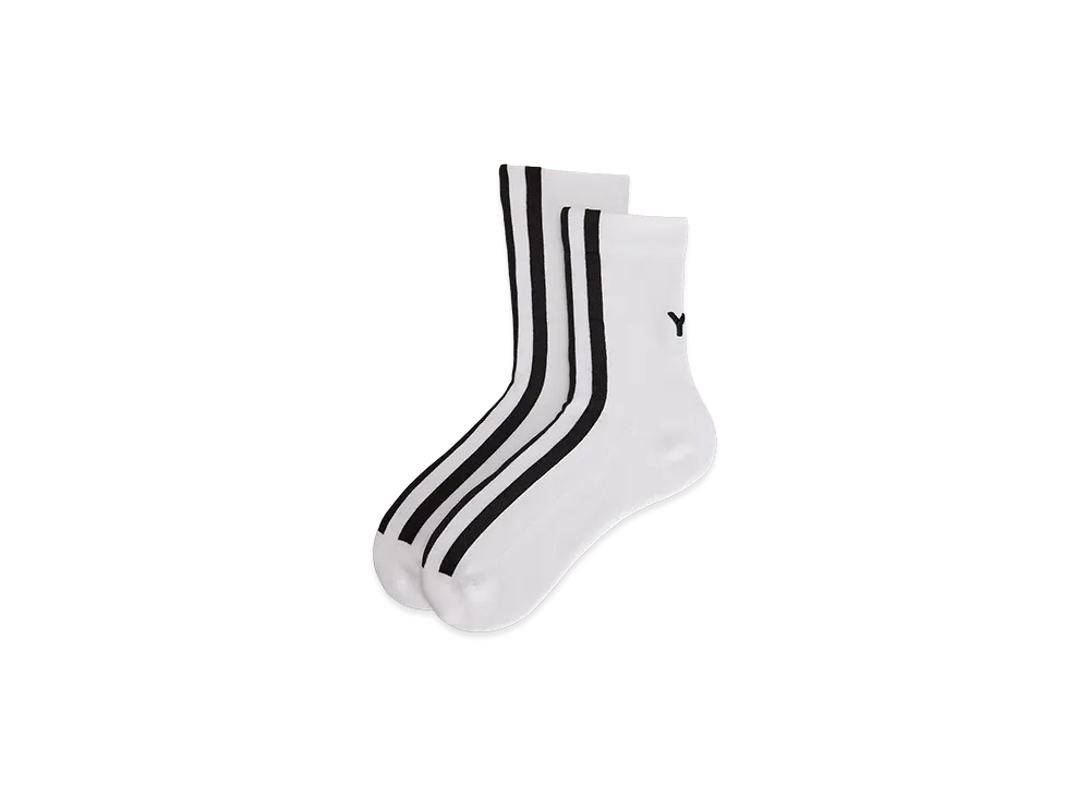 Y-3 Stripes' Socks "White"