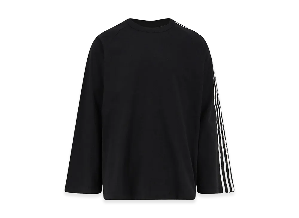 Y-3 Raw Edge 3 Stripes Long Sleeve Tee "Black"