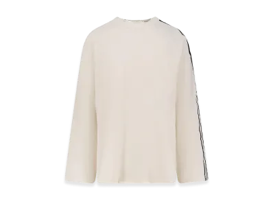 Y-3 Raw Edge 3 Stripes Long Sleeve Tee "Beige"