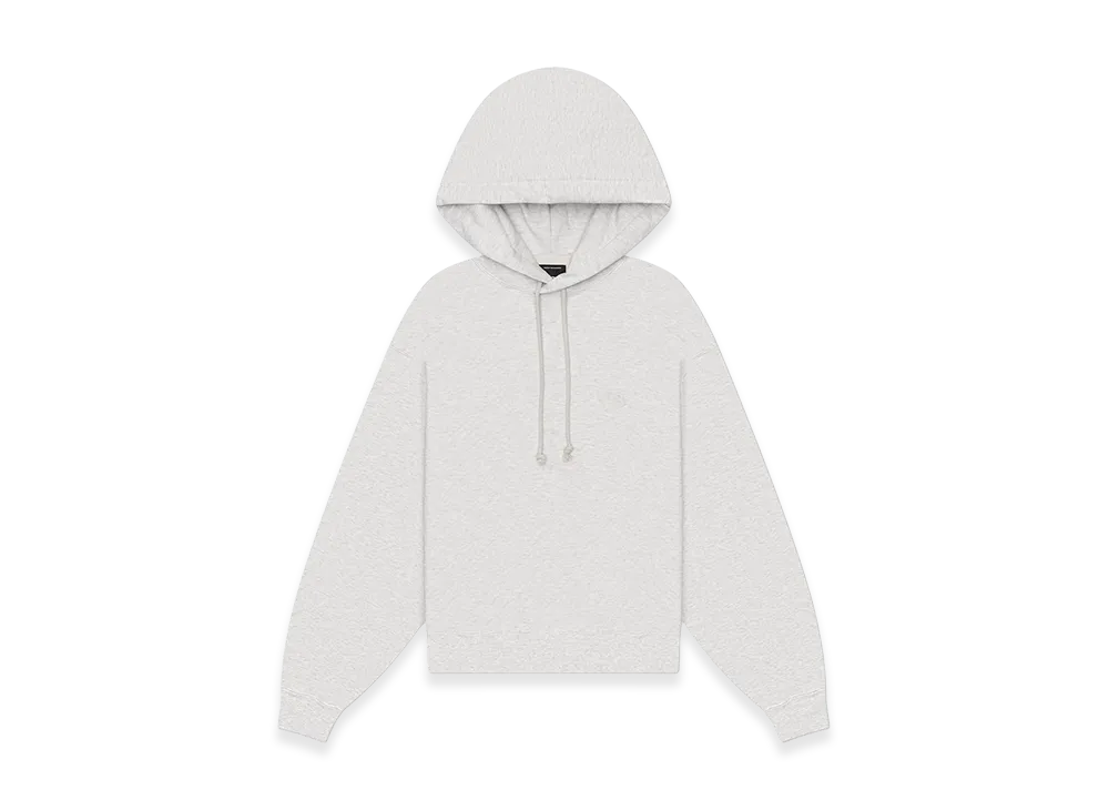 Y-3 Women's Fleece-Lined Pullover Hoodie "Light Gray"