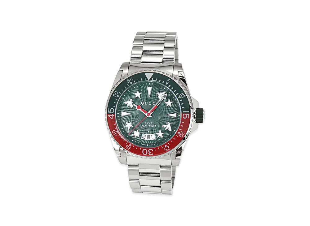 GUCCI G-Dive "Silver/Green"