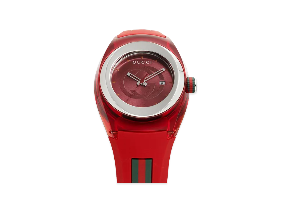 GUCCI Women's Sync Rubber Belt "Red"