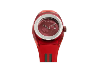 GUCCI Women's Sync Rubber Belt "Red"