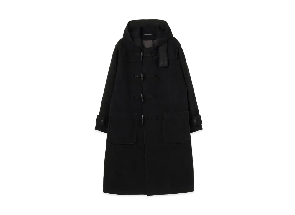 Yohji Yamamoto Wool Mosser Duffle Coat "Black"