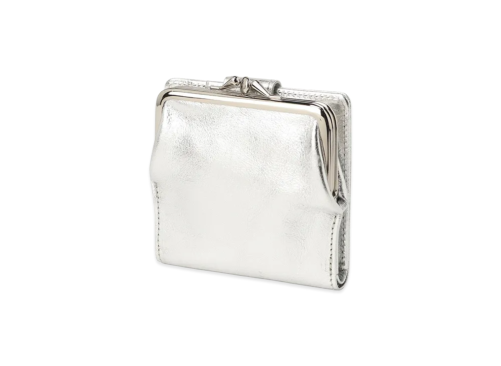 Y's Foil Smooth Leather Small Wallet "Silver"