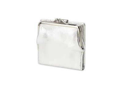 Y's Foil Smooth Leather Small Wallet "Silver"