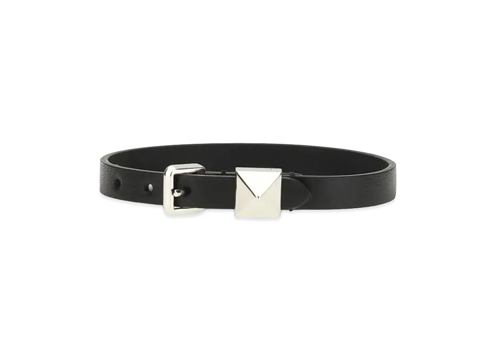 Valentino Rockstud Leather Bracelet "Black"