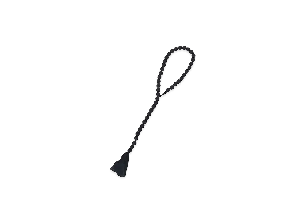 Y's Big Silk Ball Necklace "Black"