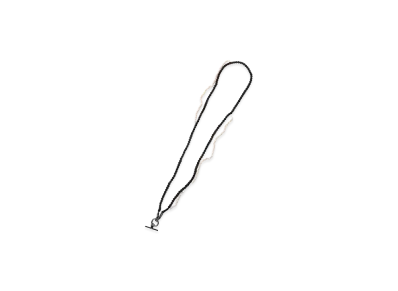 Y's Silk Ball Strap "White/Black"