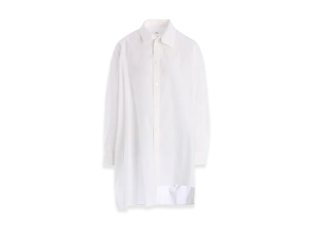 Y's Cotton Lawn Asymmetric Big Blouse "White"
