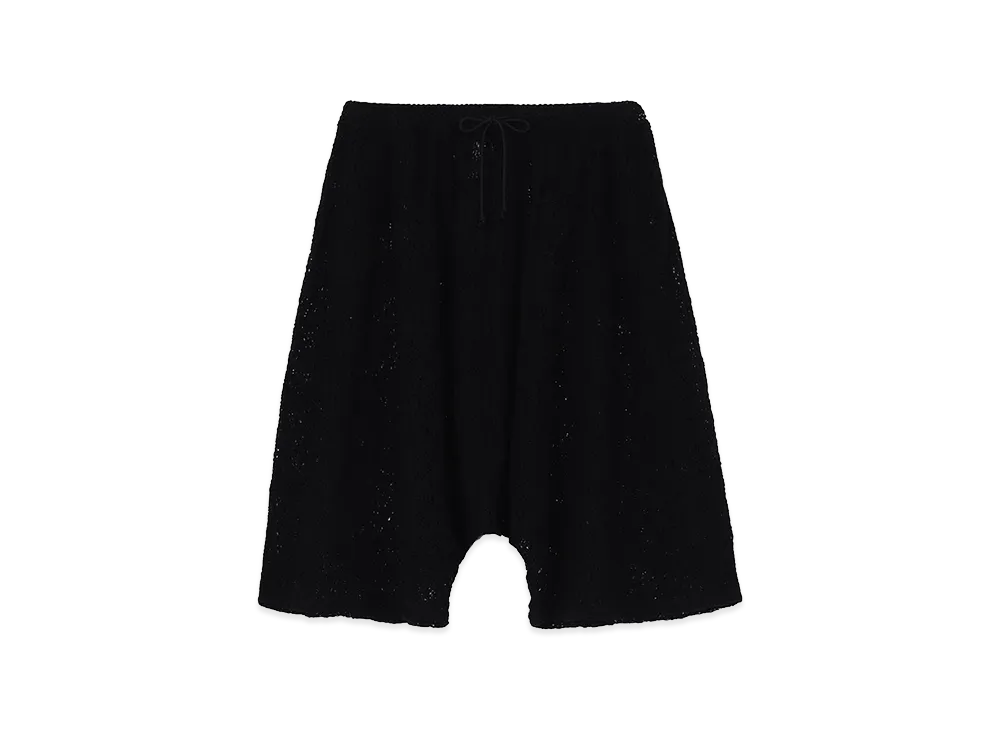 Y's Mexican Tile Pattern Knit Half Pants "Black"