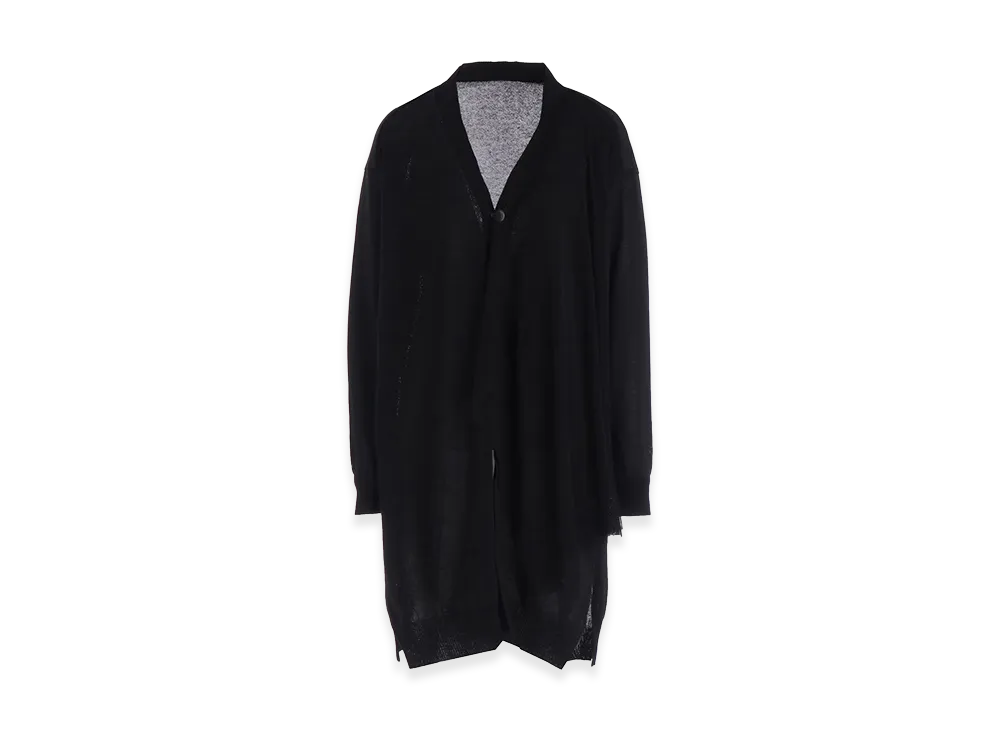 Y's Polyester Tulle 2way Cardigan "Black"