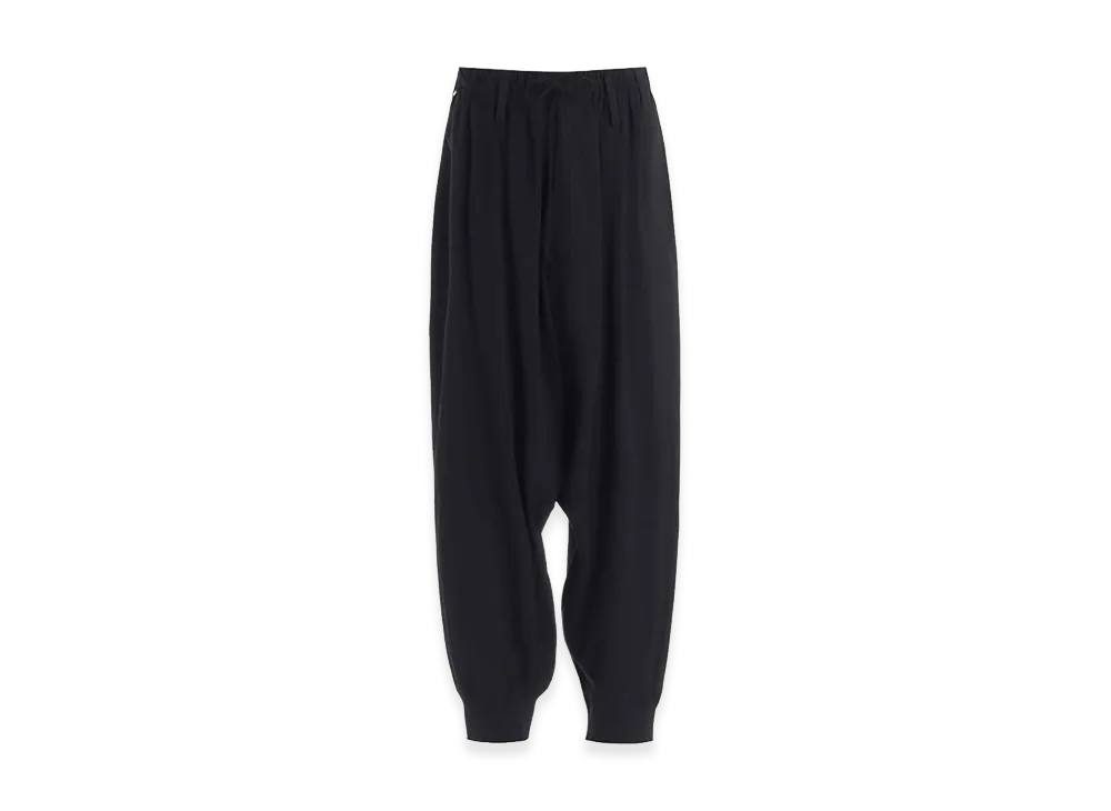 Y's CU/RY Hard Twist Serge Rib Hem Pants "Black"