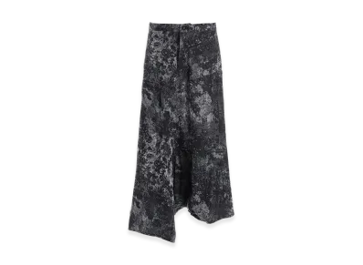 Y's Rug Pattern Jacquard Asymmetric Pants "Green"