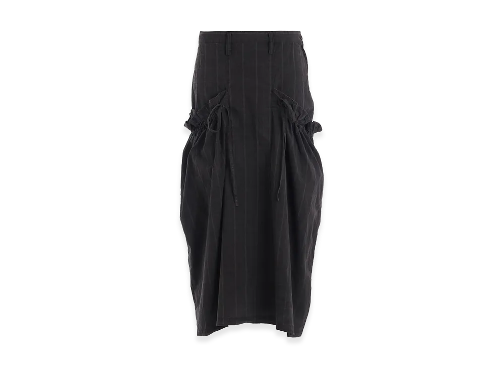 Y's Cotton Plaid Gather Cloth S "Grey"