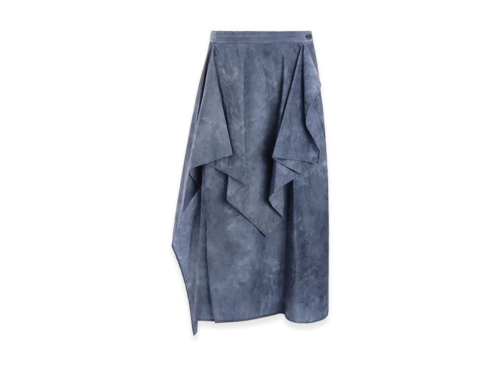 Y's Chusen Drape Skirt "Blue Grey"